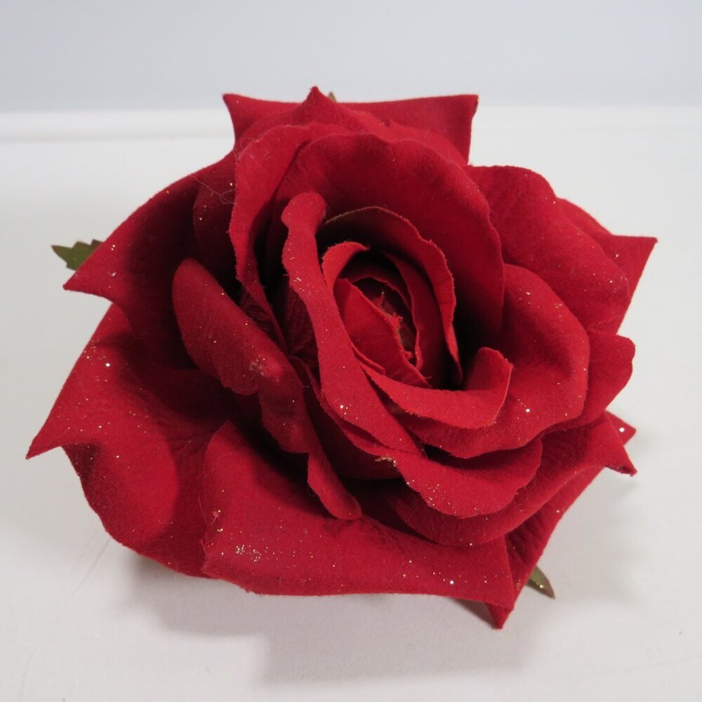 Rose Clip on Flower (for clothing, gift as bow, decor) on Alligator Clip